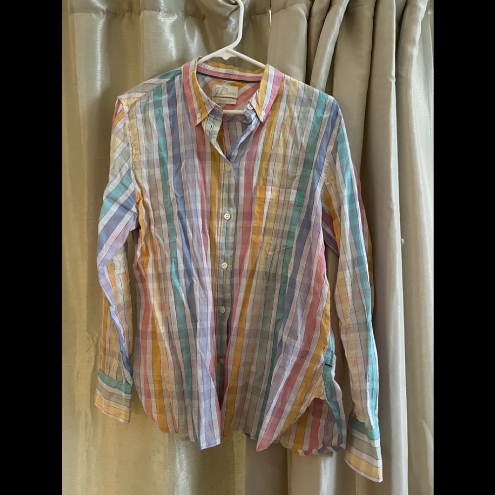J CREW PASTEL BUTTON DOWN LONG SLEEVE